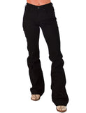 Cowgirl Tuff - Black Sport Trouser Jeans – Natural Waist with Cellphone Pocket
