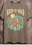 Keep It Wild Graphic Tee - Mocha