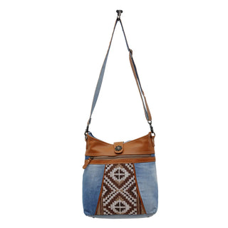 Sofia Mia Denim Rug Crossbody Bag by Myra Bag