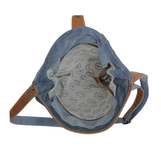Sofia Mia Denim Rug Crossbody Bag by Myra Bag
