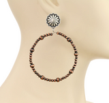 Dixie Stud Hoop Earrings - Copper - Western Jewelry - Bronco Western Supply Co. 