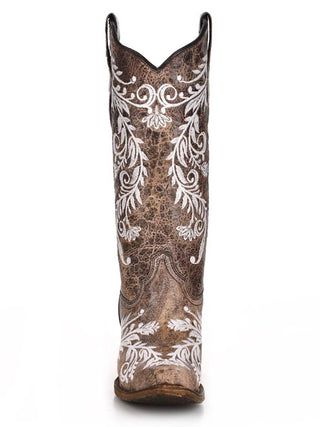 front of boot with white backdrop