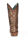 back of boot with white backdrop