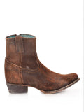 side of boot with white backdrop