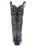 back of boot with white background