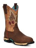 side of boot with white backdrop
