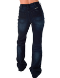 Back view of the jeans on a model.