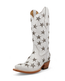 Marfa Black Star Leather Boots - Ice and Silver