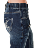 Close up  stock photo of the pockets on the Cowgirl Tuff Pull-On Buck Off Trouser.
