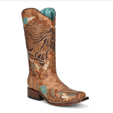 Side view of the Sandstone Stallion Corral Boots in a white background.