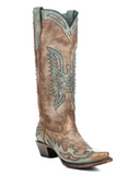 Side view of the Skyward Spirit Corral Boots in a white background