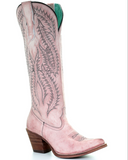 Side view of the Dust Rose Canyon Corral Boots in a white background.