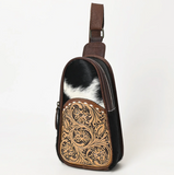 Stock photo of the front of the Cimarron Tooled Sling Bag.