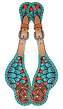 Stock photo of the Painted Cactus Ladies Spur Straps.