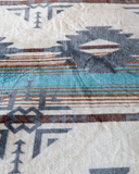Wrangler Lone Mountain Plush Sherpa Comforter Set pattern close up.