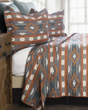 Wrangler Checotah Quilt Set laid out and displayed on bed.