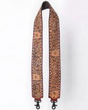 Presley Wide Tooled Leather Purse Strap