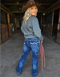 Flannel Cowgirl Carpenter Bootcut Jeans