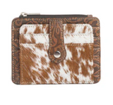The Wonder Trail Card Holder in Caramel in a white background.