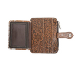 Inside of the Wonder Trail Card Holder in Caramel in a white background. 