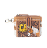 The Wildflowers of The Prairie Card Holder in a white backdrop.