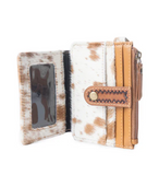 The inside of the  Wildflowers of The Prairie Card Holder in a white backdrop.