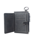 Inside of the Wind Rider Card Holder in Chocolate Brown in a white backdrop.