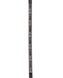 Black purse strap on a white background