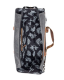 Weekender Bag with floral pattern on a white background