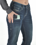 DFMI Dark Flannel Bootcut Jeans