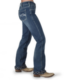 Edgy Flannel Bootcut Jeans