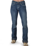 Edgy Flannel Bootcut Jeans