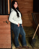 Edgy Flannel Bootcut Jeans
