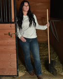 Edgy Flannel Bootcut Jeans