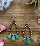Triple Charm Teardrop Earrings