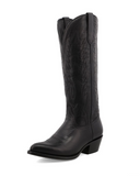 Black Star Leather Boot with white background 