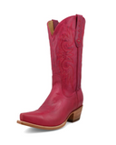 Paradise Black Star Leather Boots - Fuchsia