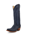 Black Star tall western boots with white background
