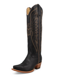 Isabel Black Star Leather Boots - Midnight and Copper