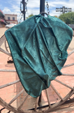 Tulsa Tooled Wild Rag – Deep Teal Tooled Leather Print Scarf