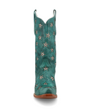 Marfa Black Star Leather Boots - Turquoise and Champagne
