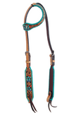 Stock photo of the Painted Cactus One Ear Headstall.