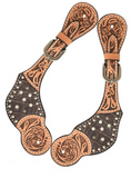 Stock photo of the Crystal Collection Ladies Spur Straps.