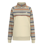 Pullover with a Serape sleeves and beige front on a white background