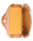 Myra Bag - Copper Charm Hand Tooled Bag in Earthen Hide & White