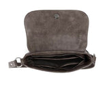 Trinity Ranch Hair-On Cowhide Vintage Floral Tooled Shoulder Bag - Coffee