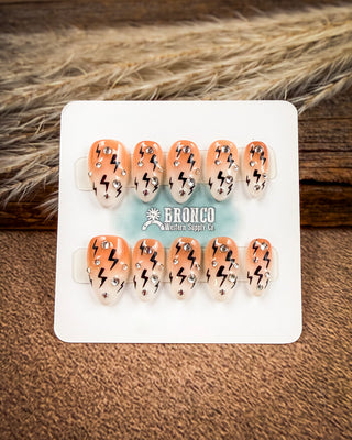 Short Almond Western Press-On Nails