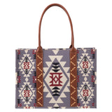 Wrangler Southwestern Pattern Dual Sided Print Canvas Wide Tote - Lavender