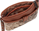 Wrangler Hair-On Cowhide Collection Crossbody - Brown
