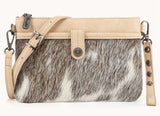 Wrangler Hair-On Cowhide Collection Crossbody - Tan